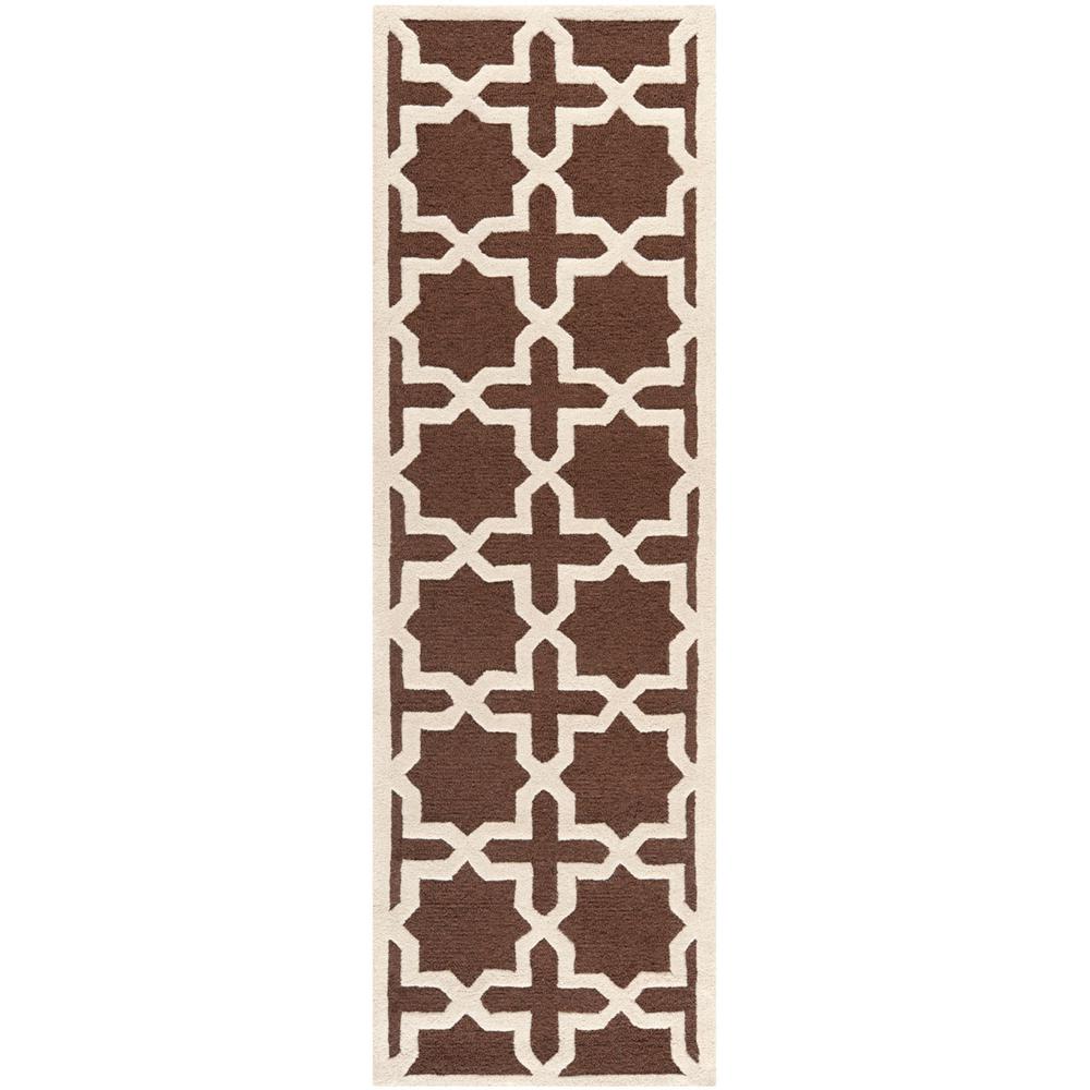 CAMBRIDGE, DARK BROWN / IVORY, 2'-6" X 8', Area Rug, CAM125H-28