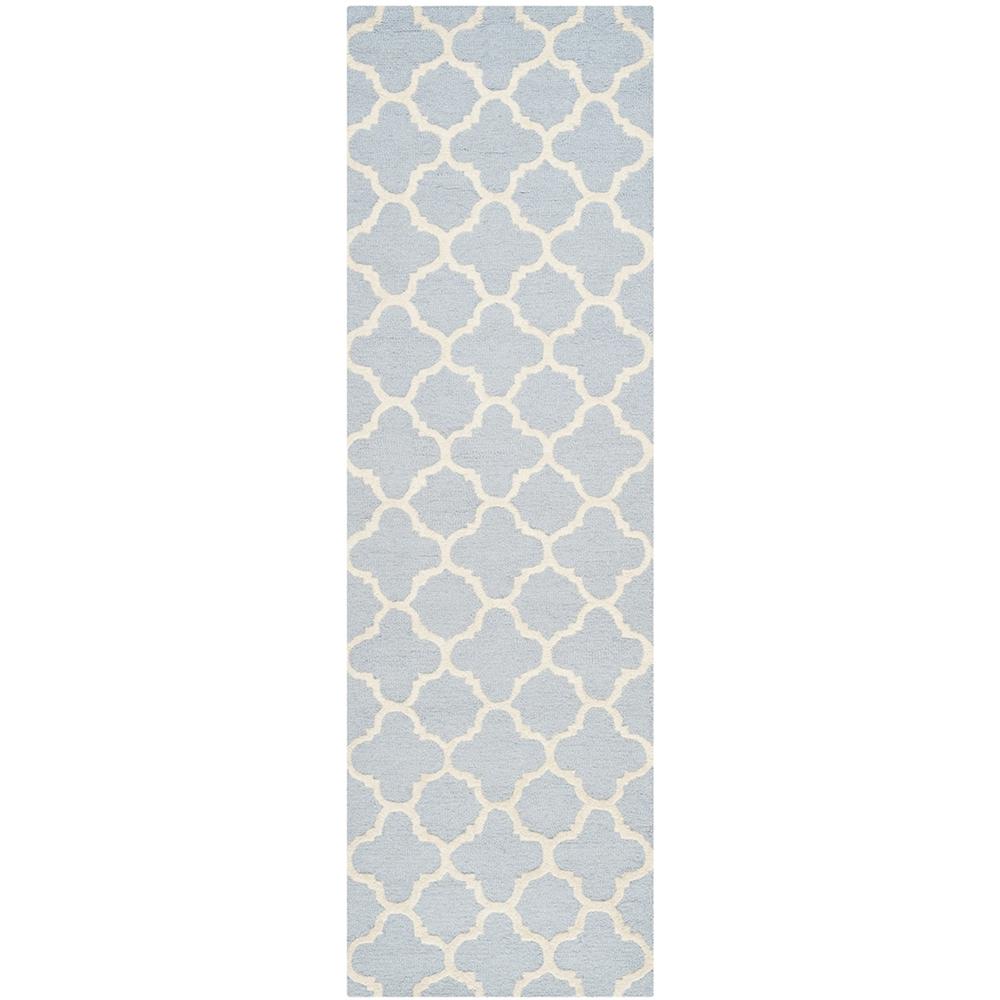 CAMBRIDGE, LIGHT BLUE / IVORY, 2'-6" X 6', Area Rug, CAM130A-26