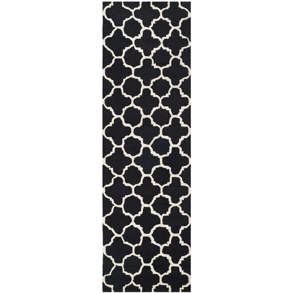 CAMBRIDGE, BLACK / IVORY, 2'-6" X 6', Area Rug, CAM130E-26