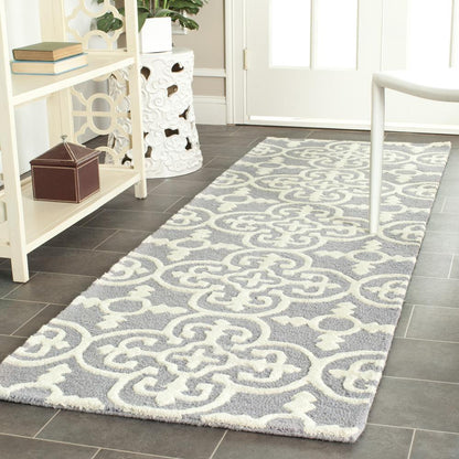 CAMBRIDGE, SILVER / IVORY, 2'-6" X 16', Area Rug, CAM133D-216