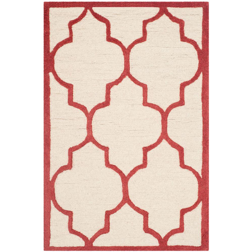 CAMBRIDGE, IVORY / RUST, 3' X 5', Area Rug