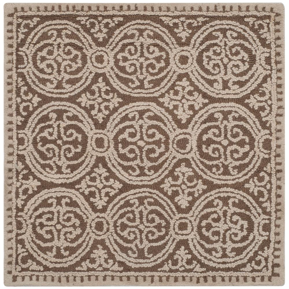 CAMBRIDGE, TAN / MULTI, 8' X 8' Square, Area Rug