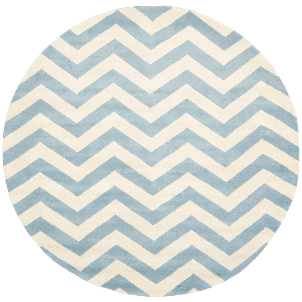 CHATHAM, BLUE / IVORY, 9' X 9' Round, Area Rug, CHT715B-9R
