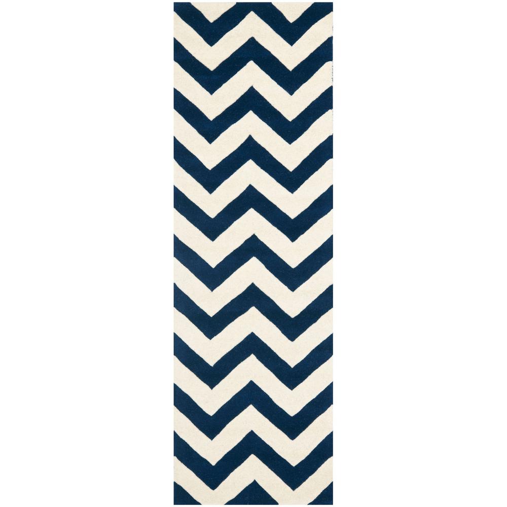 CHATHAM, DARK BLUE / IVORY, 2'-3" X 5', Area Rug, CHT715C-25