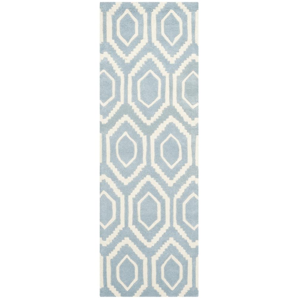 CHATHAM, BLUE / IVORY, 2'-3" X 9', Area Rug, CHT731B-29