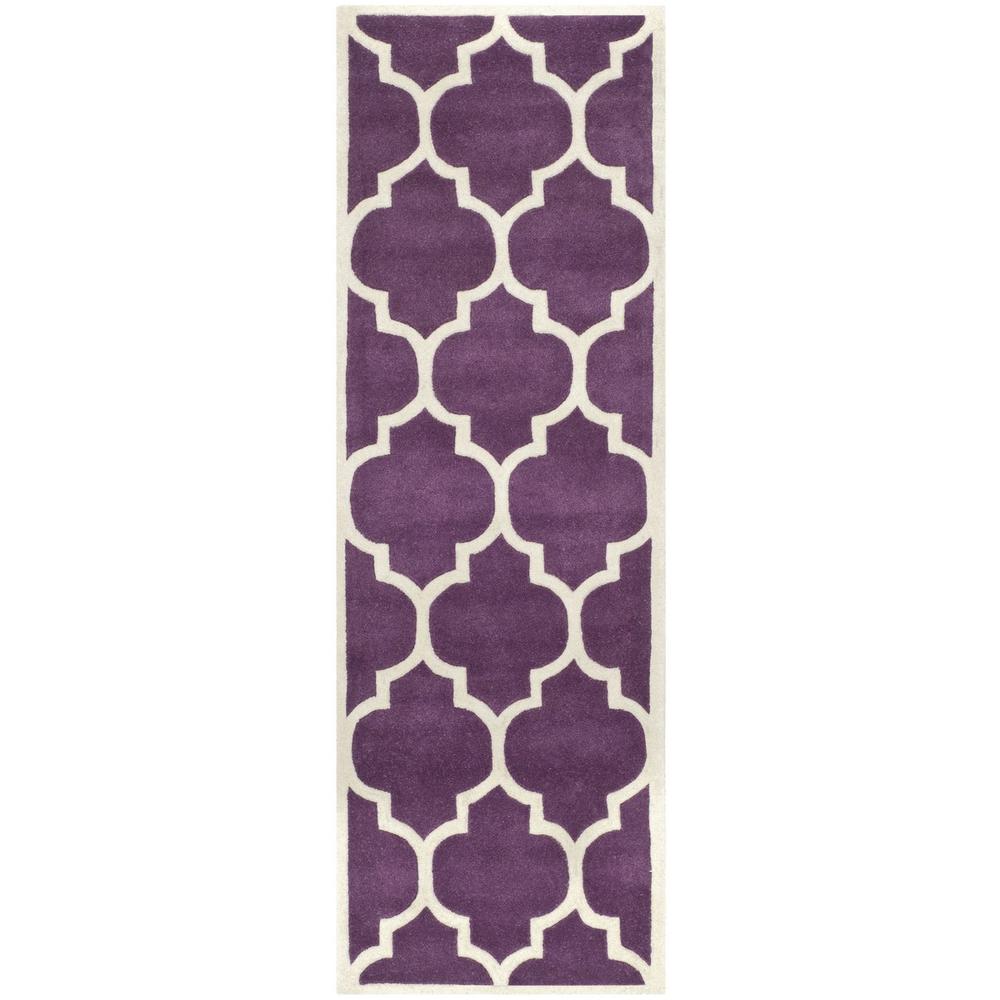 CHATHAM, PURPLE / IVORY, 2'-3" X 9', Area Rug, CHT733F-29