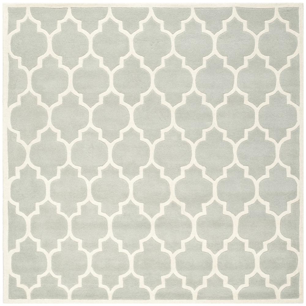 CHATHAM, GREY / IVORY, 8'-9" X 8'-9" Square, Area Rug, CHT734E-9SQ