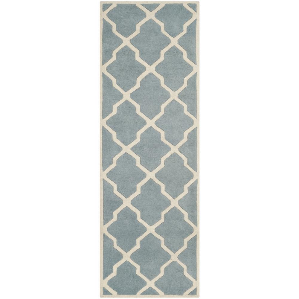 CHATHAM, BLUE / IVORY, 2'-3" X 9', Area Rug, CHT735B-29
