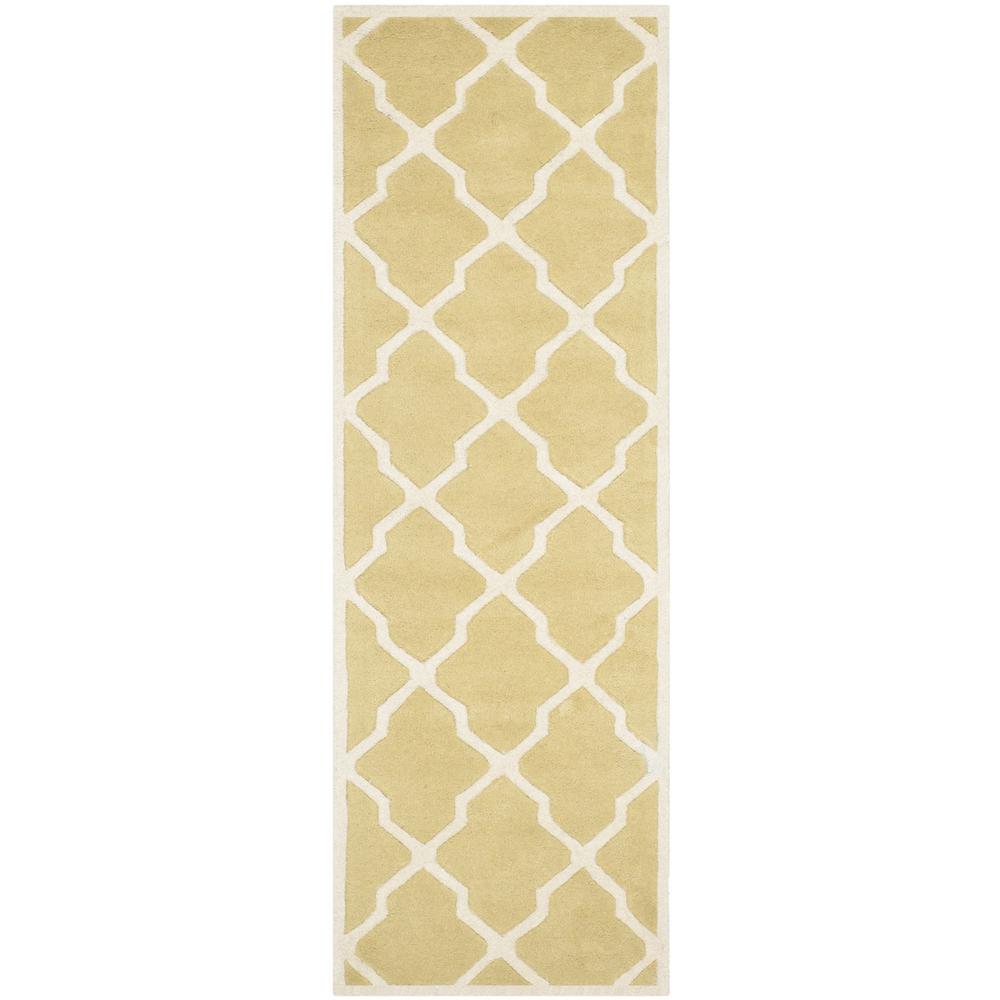 CHATHAM, LIGHT GOLD / IVORY, 2'-3" X 9', Area Rug, CHT735L-29