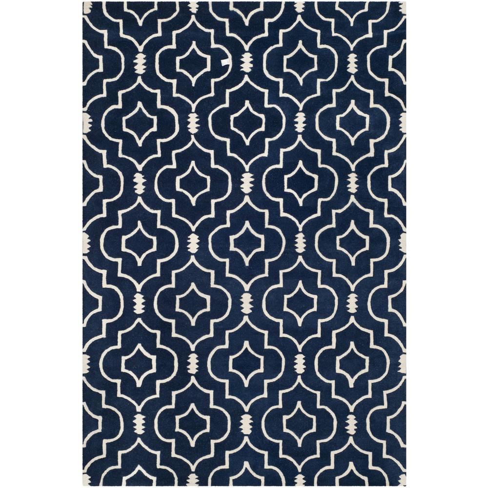CHATHAM, DARK BLUE / IVORY, 8'-9" X 12', Area Rug, CHT736C-9