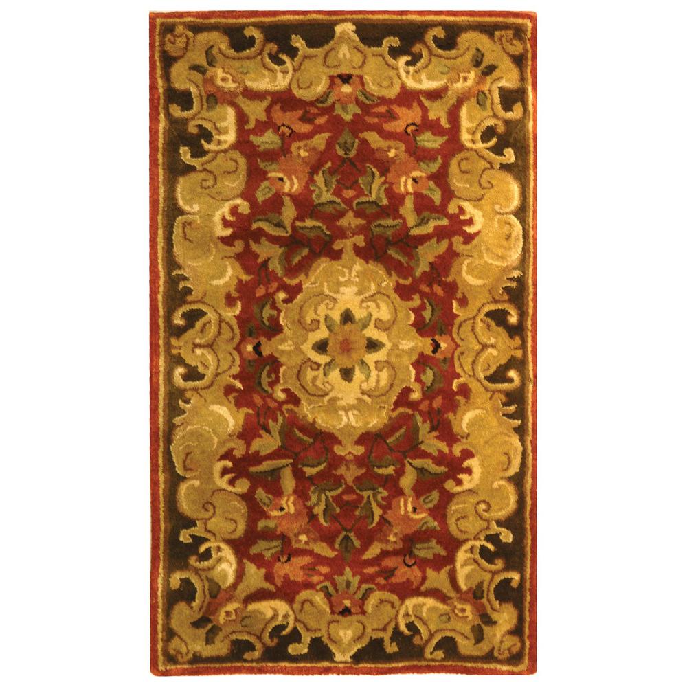 CLASSIC, RUST / GREEN, 2'-6" X 6', Area Rug