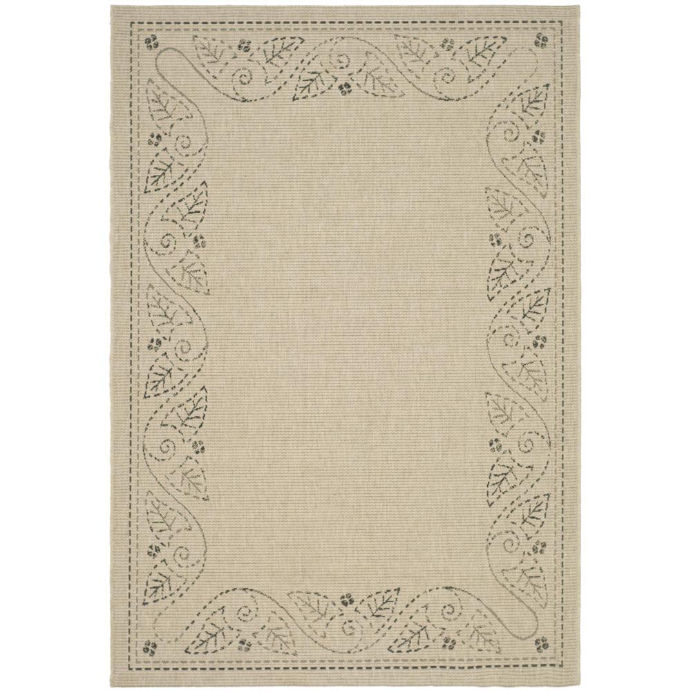 COURTYARD, SAND / BLACK, 4' X 5'-7", Area Rug, CY1677-3901-4