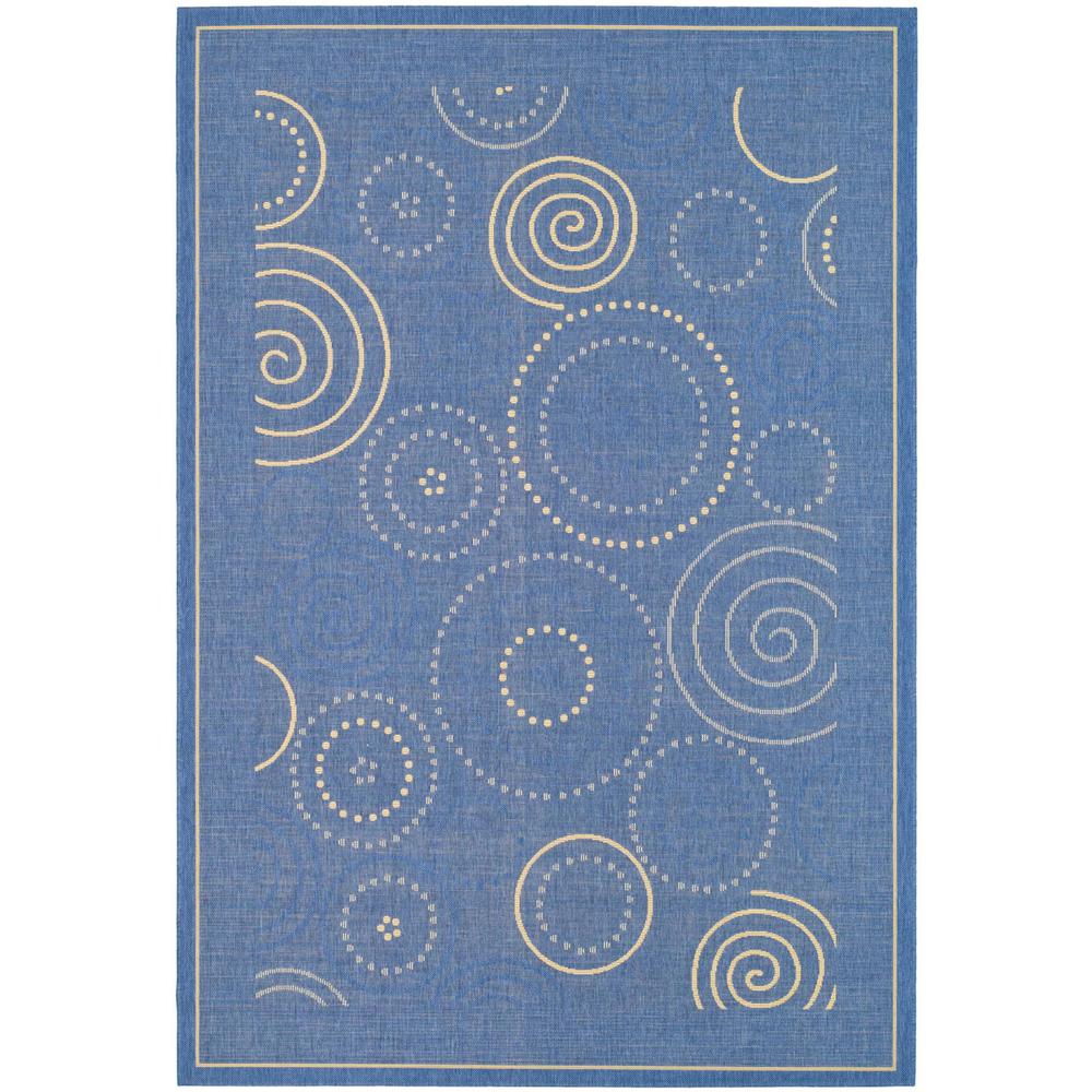 COURTYARD, BLUE / NATURAL, 2'-3" X 14', Area Rug, CY1906-3103-214