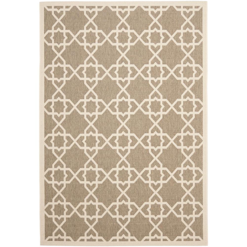 COURTYARD, BROWN / BEIGE, 6'-7" X 9'-6", Area Rug, CY6032-242-6