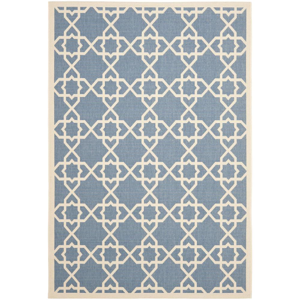 COURTYARD, BLUE / BEIGE, 8' X 11', Area Rug, CY6032-243-8