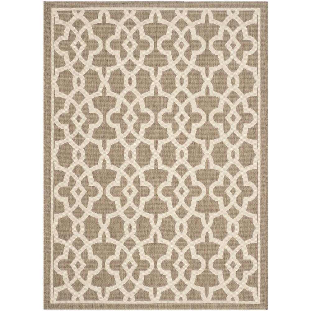 COURTYARD, MOCHA / BEIGE, 8' X 11', Area Rug