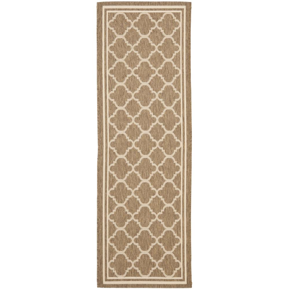 COURTYARD, BROWN / BONE, 2'-3" X 16', Area Rug