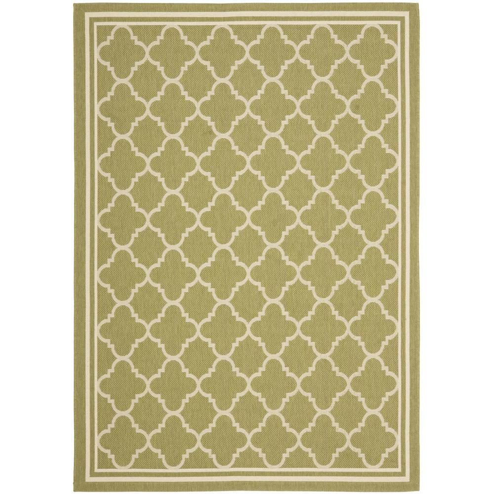 COURTYARD, GREEN / BEIGE, 2'-3" X 16', Area Rug