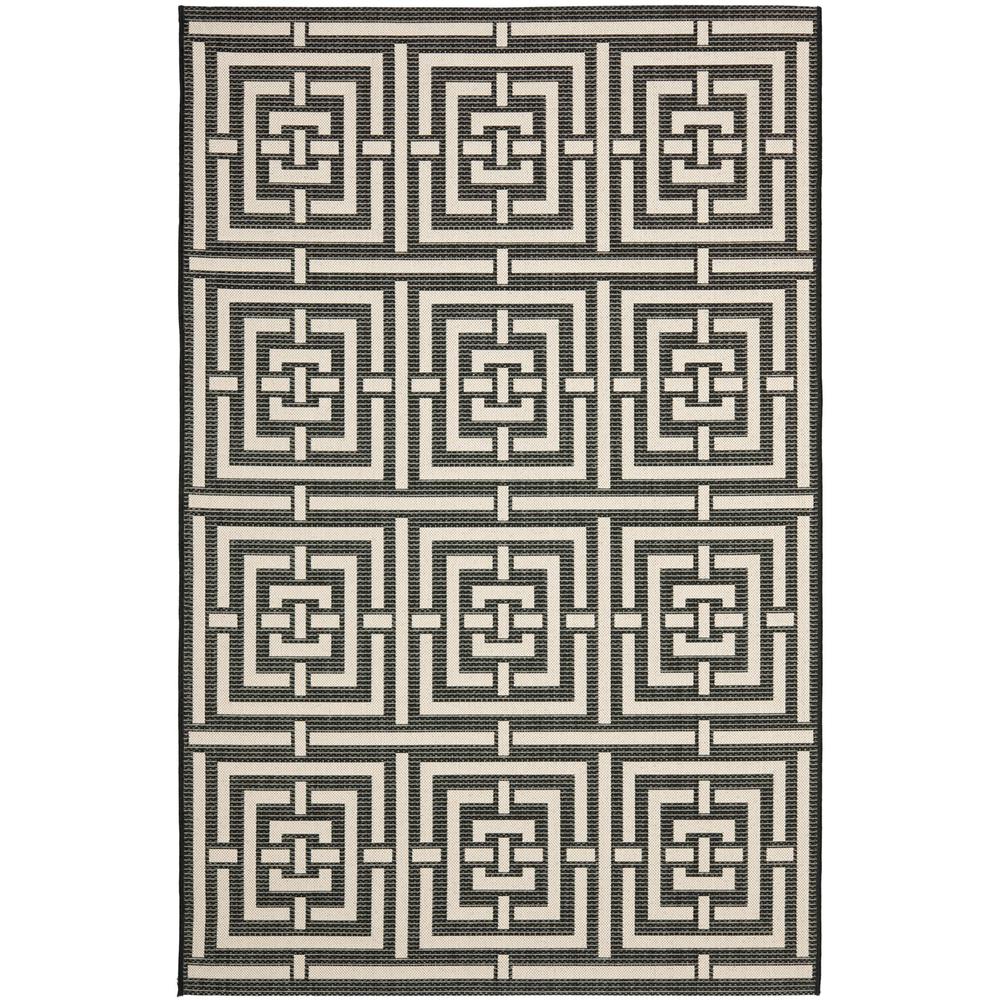 COURTYARD, BLACK / BONE, 8' X 11', Area Rug, CY6937-26-8