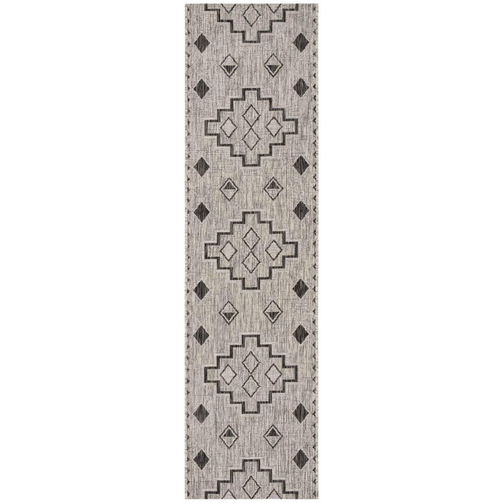 COURTYARD, GREY / BLACK, 2'-3" X 6'-7", Area Rug, CY8533-37612-27