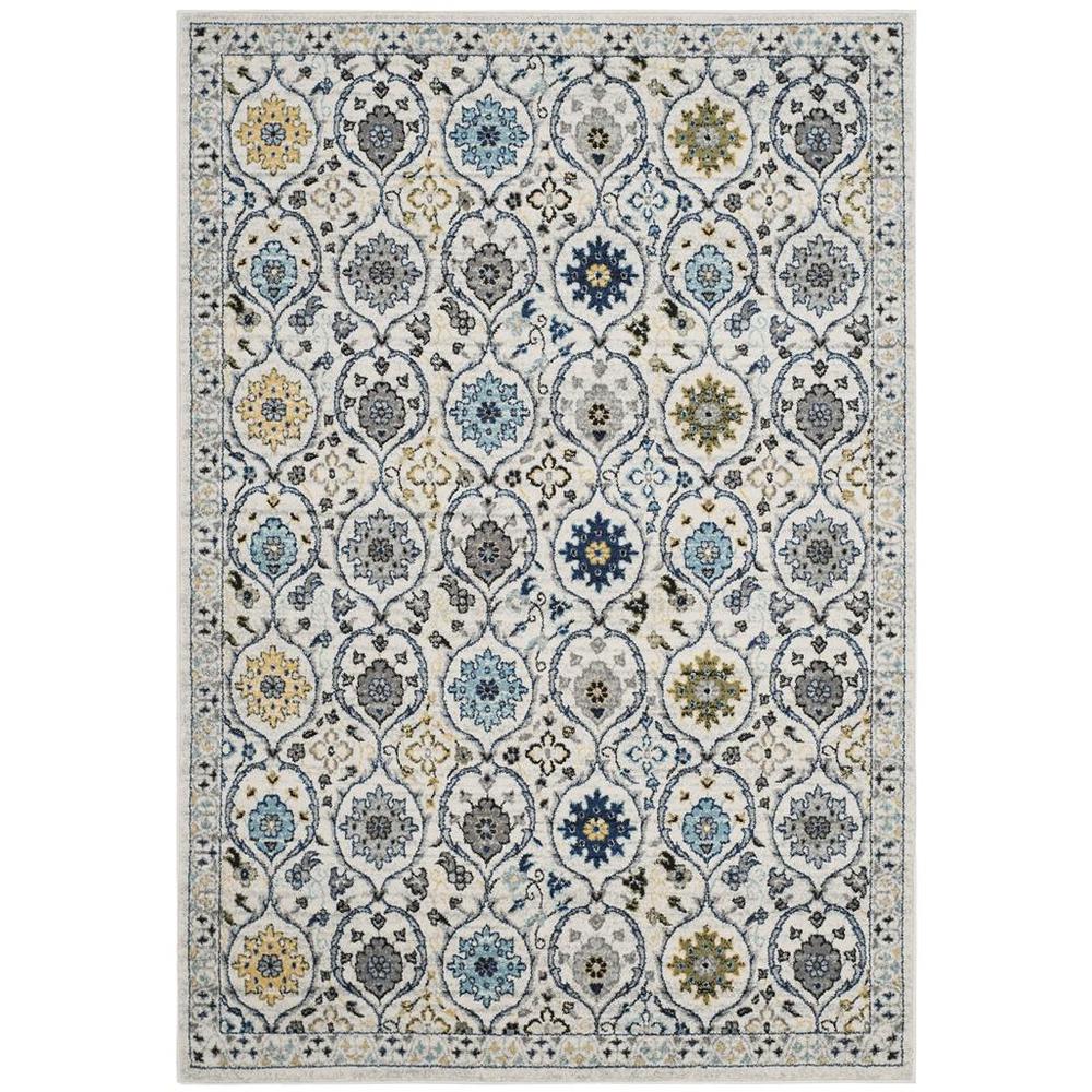 EVOKE, IVORY / BLUE, 6'-7" X 9', Area Rug, EVK210C-6