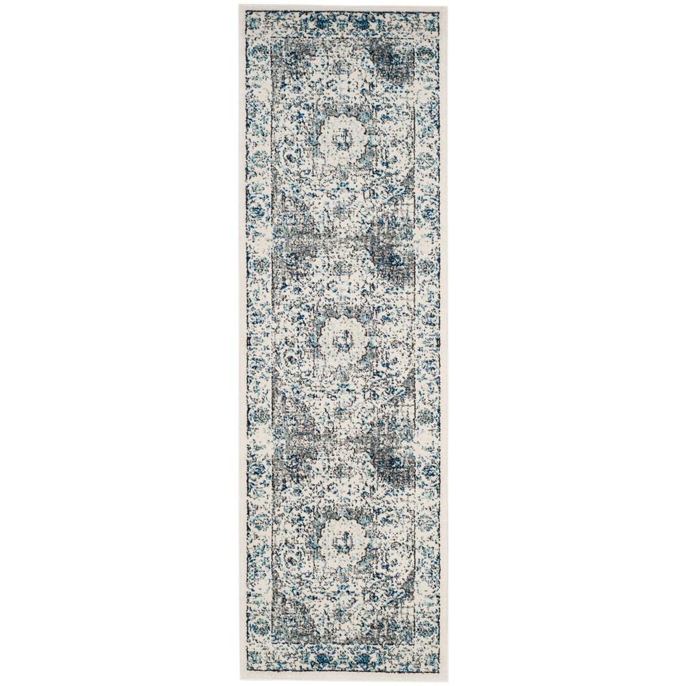 EVOKE, IVORY / GREY, 2'-2" X 17', Area Rug