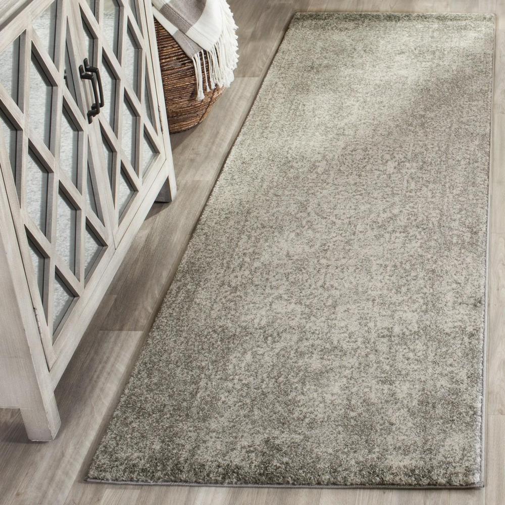 EVOKE, SILVER / IVORY, 2'-2" X 17', Area Rug