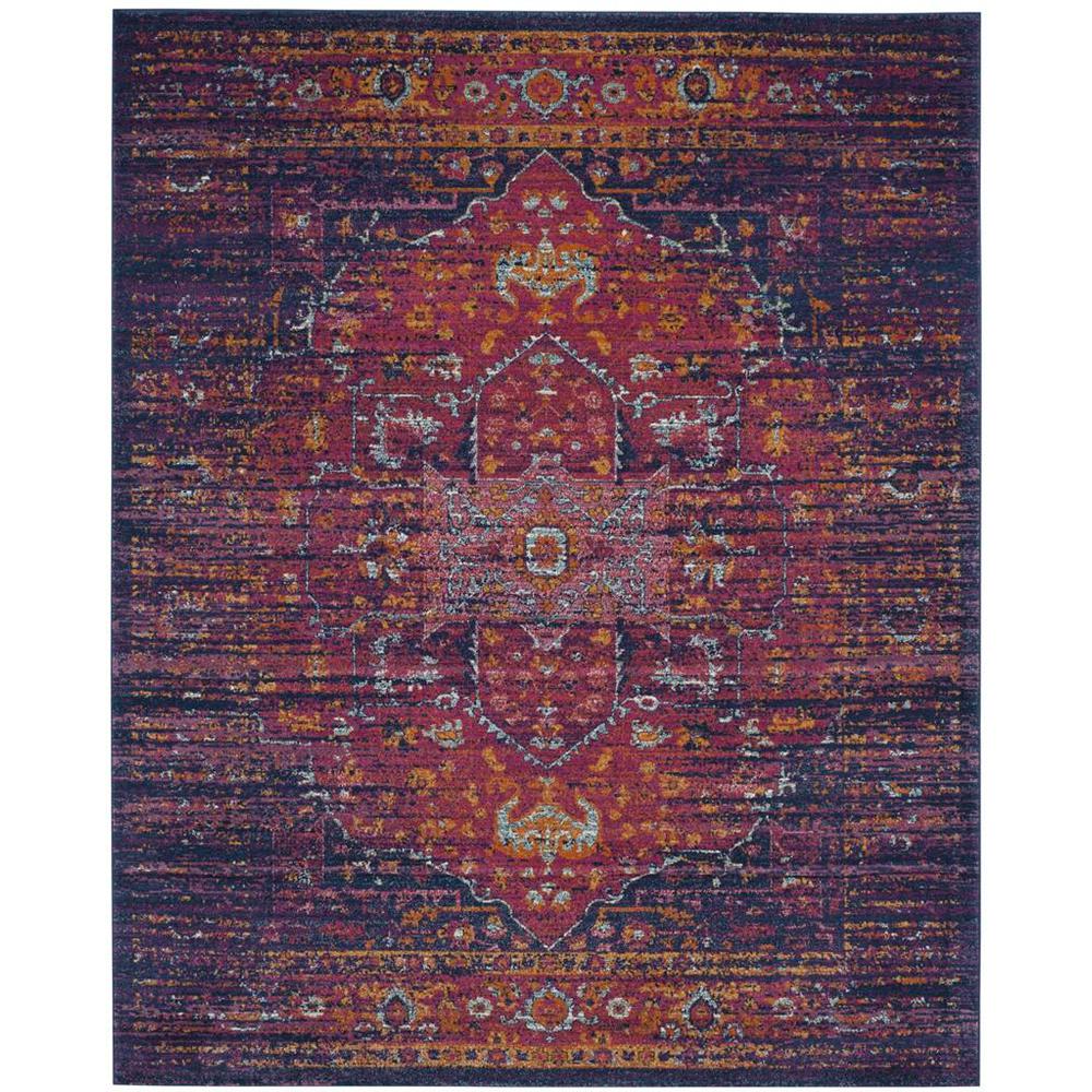 EVOKE, BLUE / FUCHSIA, 9' X 12', Area Rug, EVK275F-9