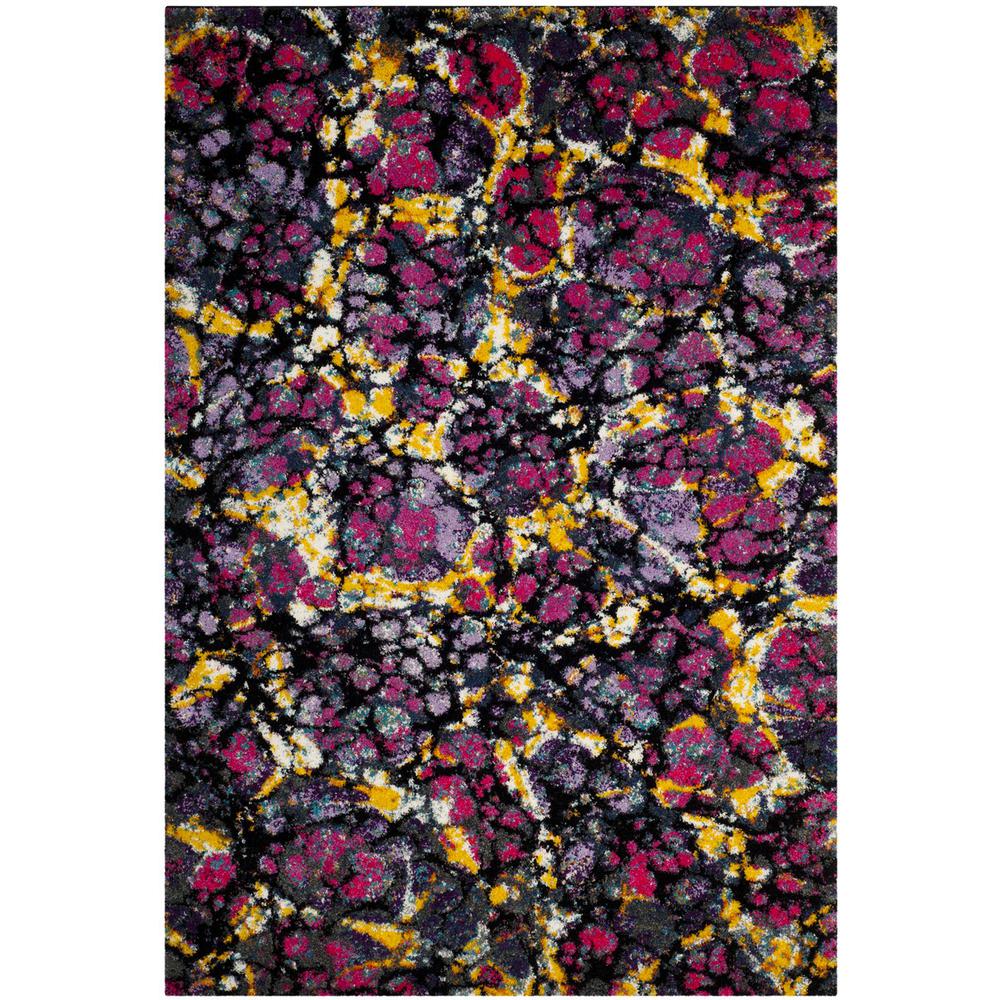 FIESTA SHAG, LAVANDER / MULTI, 6'-7" X 9'-2", Area Rug