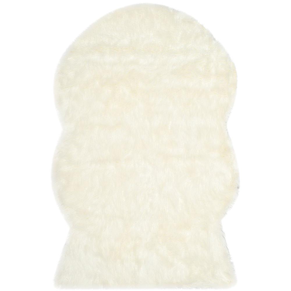 FAUX SHEEP SKIN, IVORY, 5' X 8', Area Rug, FSS117A-5