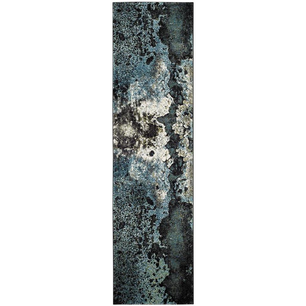 GLACIER, BLUE / MULTI, 2'-3" X 8', Area Rug, GLA124B-28