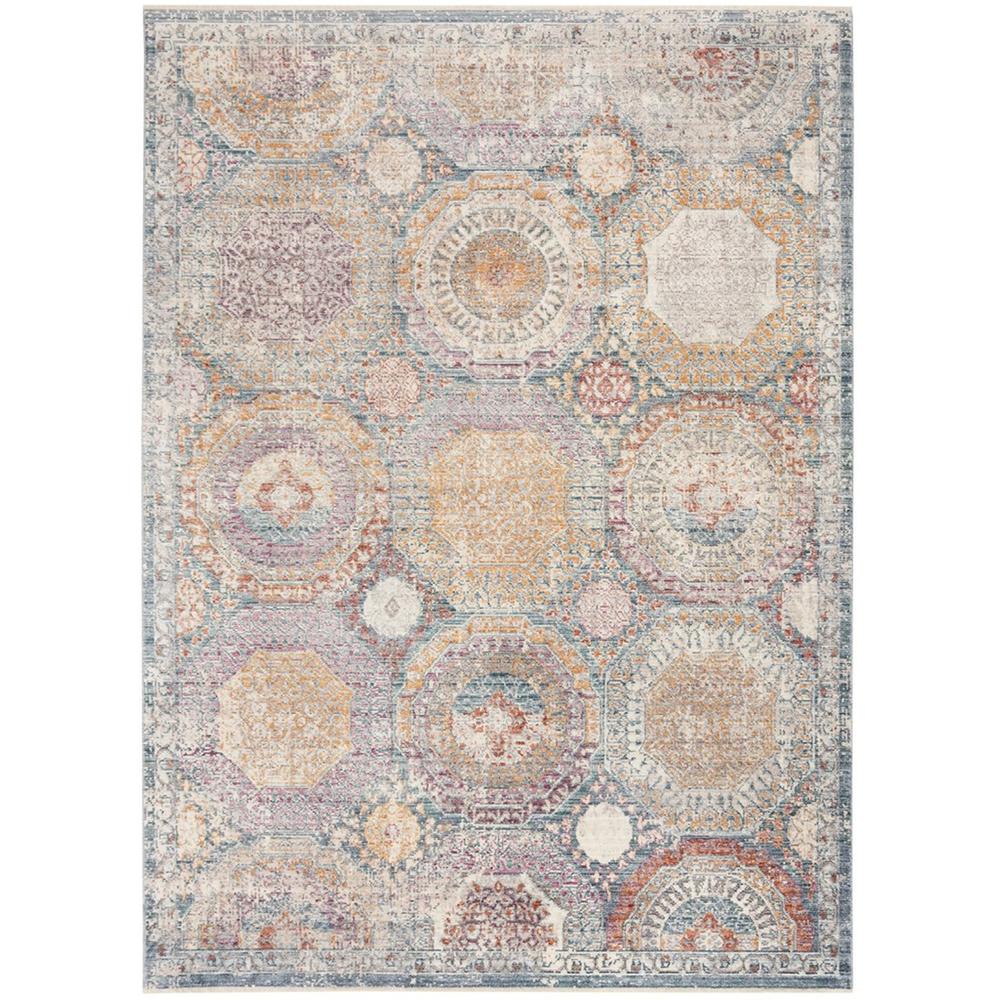 ILLUSION, BLUE / BEIGE, 6' X 9', Area Rug