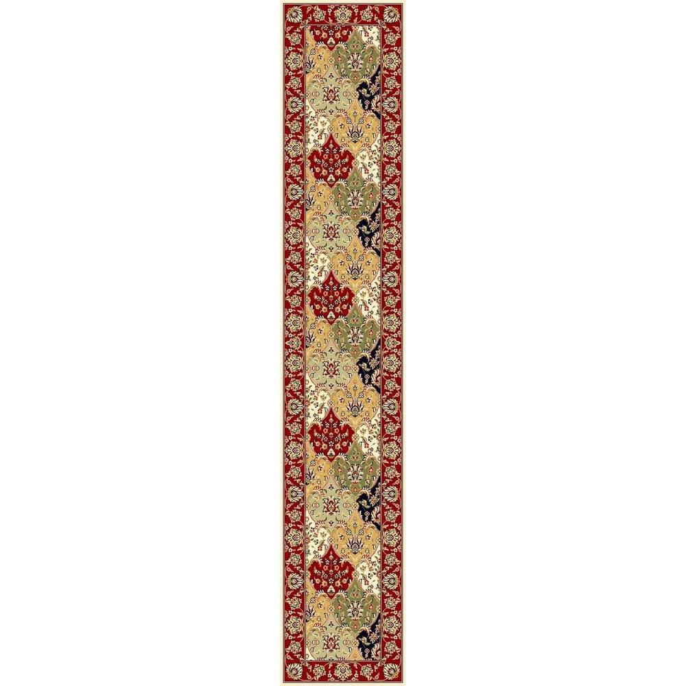LYNDHURST, MULTI / RED, 2'-3" X 22', Area Rug
