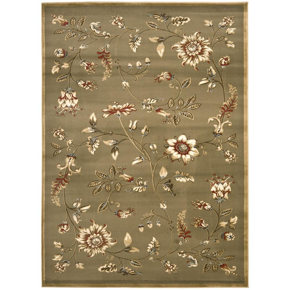 LYNDHURST, GREEN / MULTI, 8' X 11', Area Rug