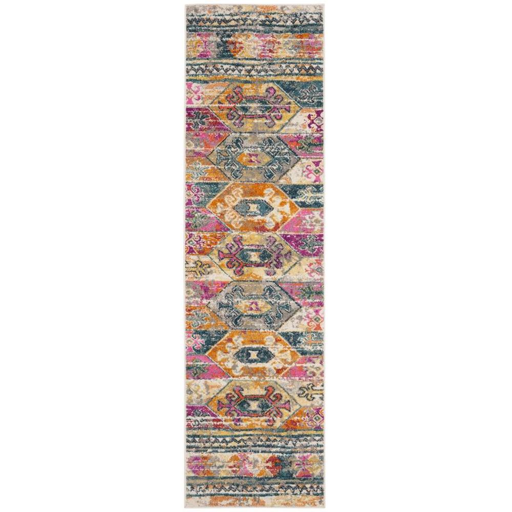 MADISON, BLUE / FUCHSIA, 2'-3" X 8', Area Rug, MAD118C-28
