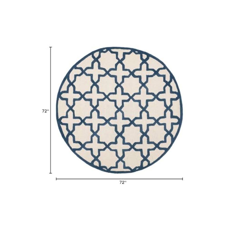 CAMBRIDGE, IVORY / RUST, 6' X 6' Round, Area Rug, CAM125I-6R