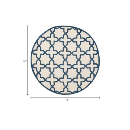 CAMBRIDGE, IVORY / RUST, 6' X 6' Round, Area Rug, CAM125I-6R