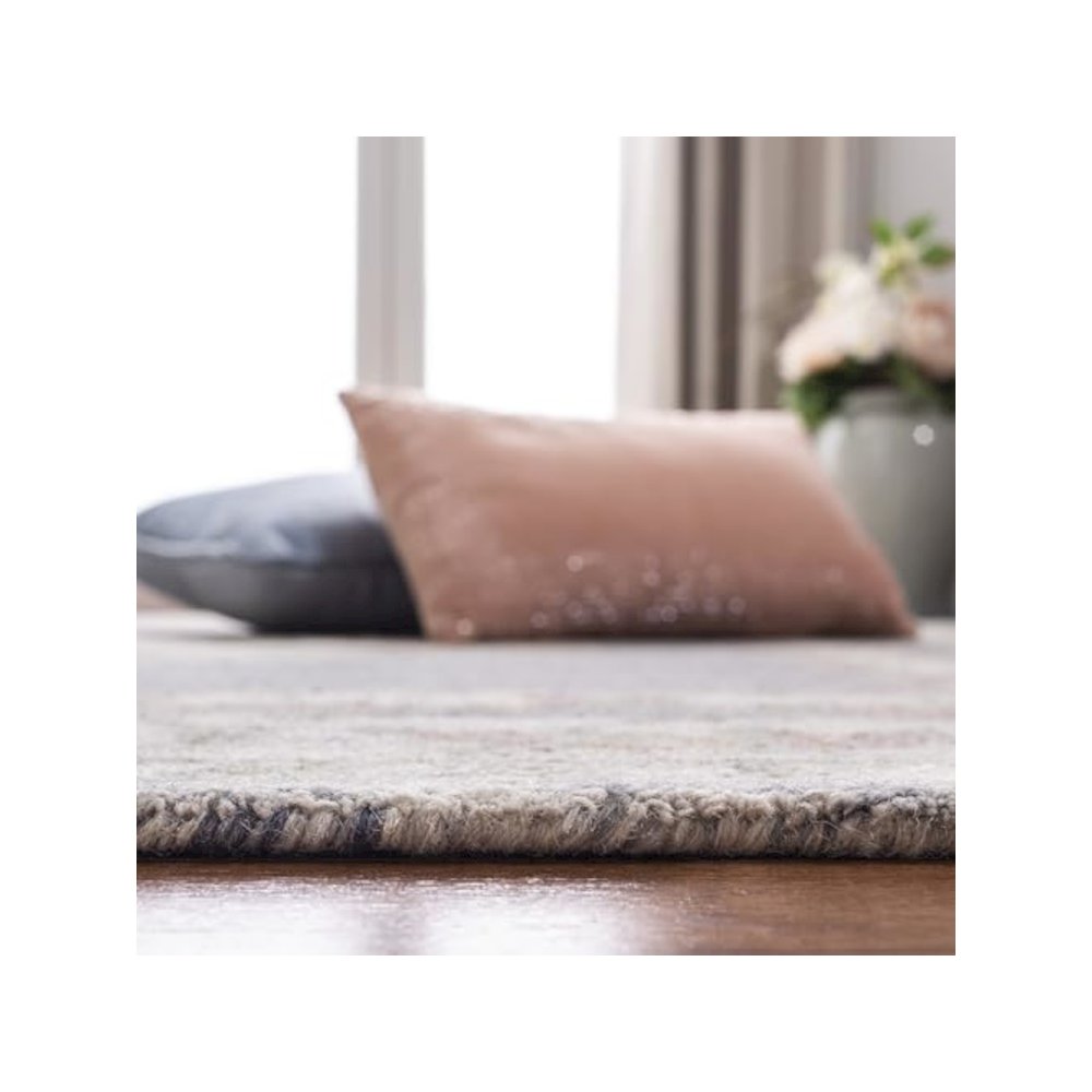 MICRO-LOOP, GREY / IVORY, 5' X 5' Round, Area Rug
