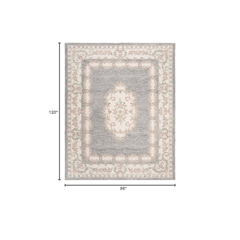 MICRO-LOOP, GREY / IVORY, 8' X 10', Area Rug, MLP903F-8