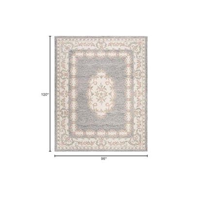 MICRO-LOOP, GREY / IVORY, 8' X 10', Area Rug, MLP903F-8