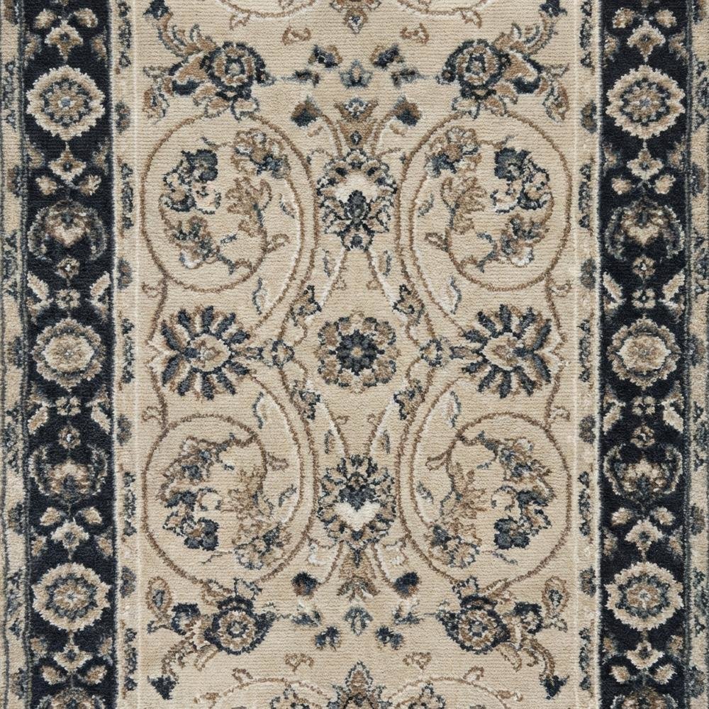 Light Beige / Anthracite Area Rug with Power Loomed Polypropylene Construction