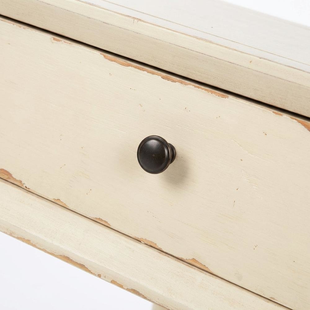 Wood nightstand with storage drawer and open shelf for bedroom decor