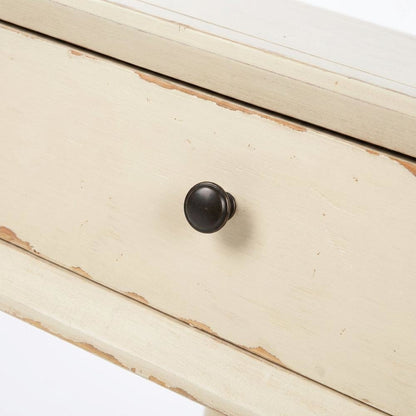 Wood nightstand with storage drawer and open shelf for bedroom decor