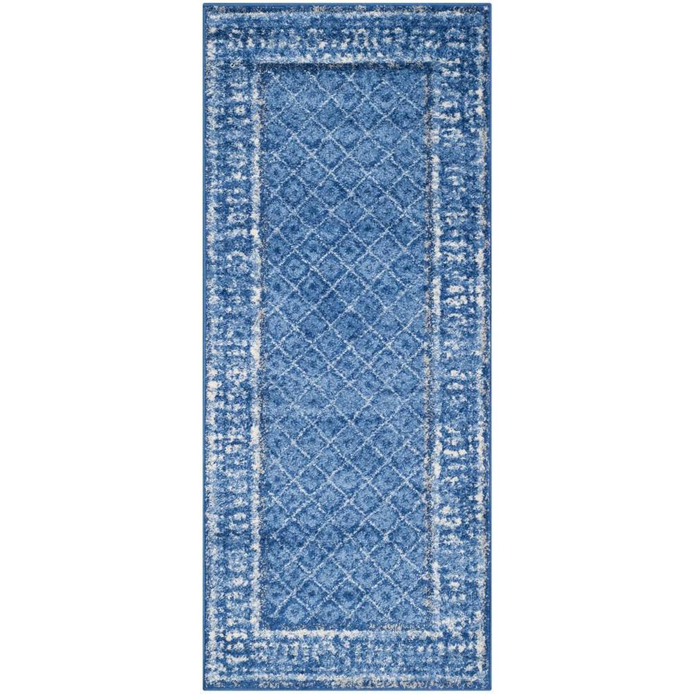Adirondack, LIGHT BLUE / DARK BLUE, 2'-6" X 18', Area Rug