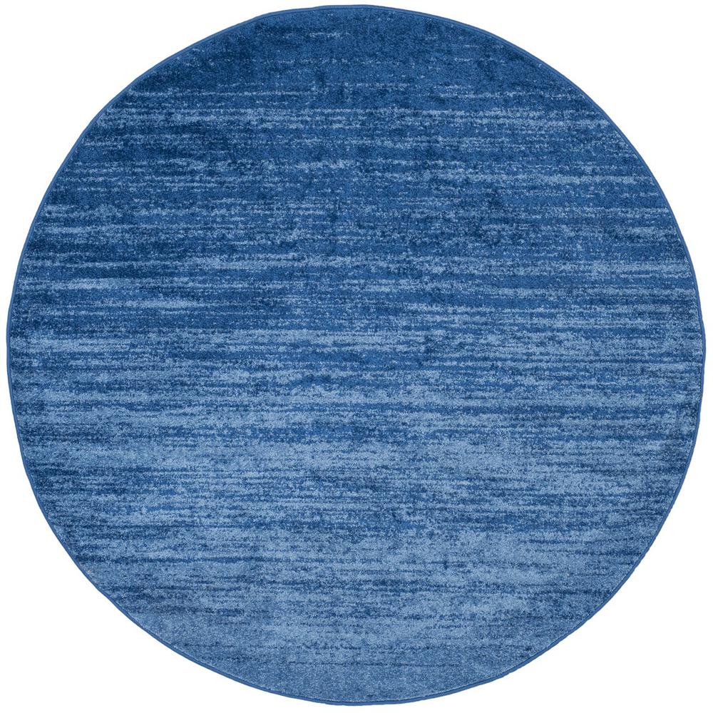 Adirondack, LIGHT BLUE / DARK BLUE, 9' X 9' Round, Area Rug