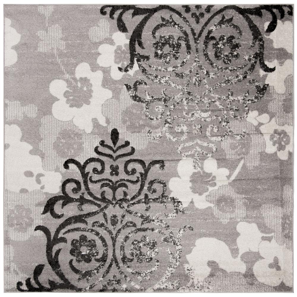 Adirondack, SILVER / IVORY, 9' X 9' Square, Area Rug