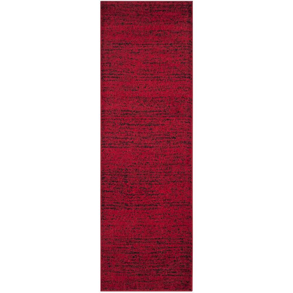 Adirondack, RED / BLACK, 2'-6" X 22', Area Rug, ADR117F-222