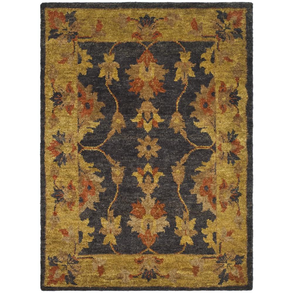 BOHEMIAN, CHARCOAL / GOLD, 9' X 12', Area Rug