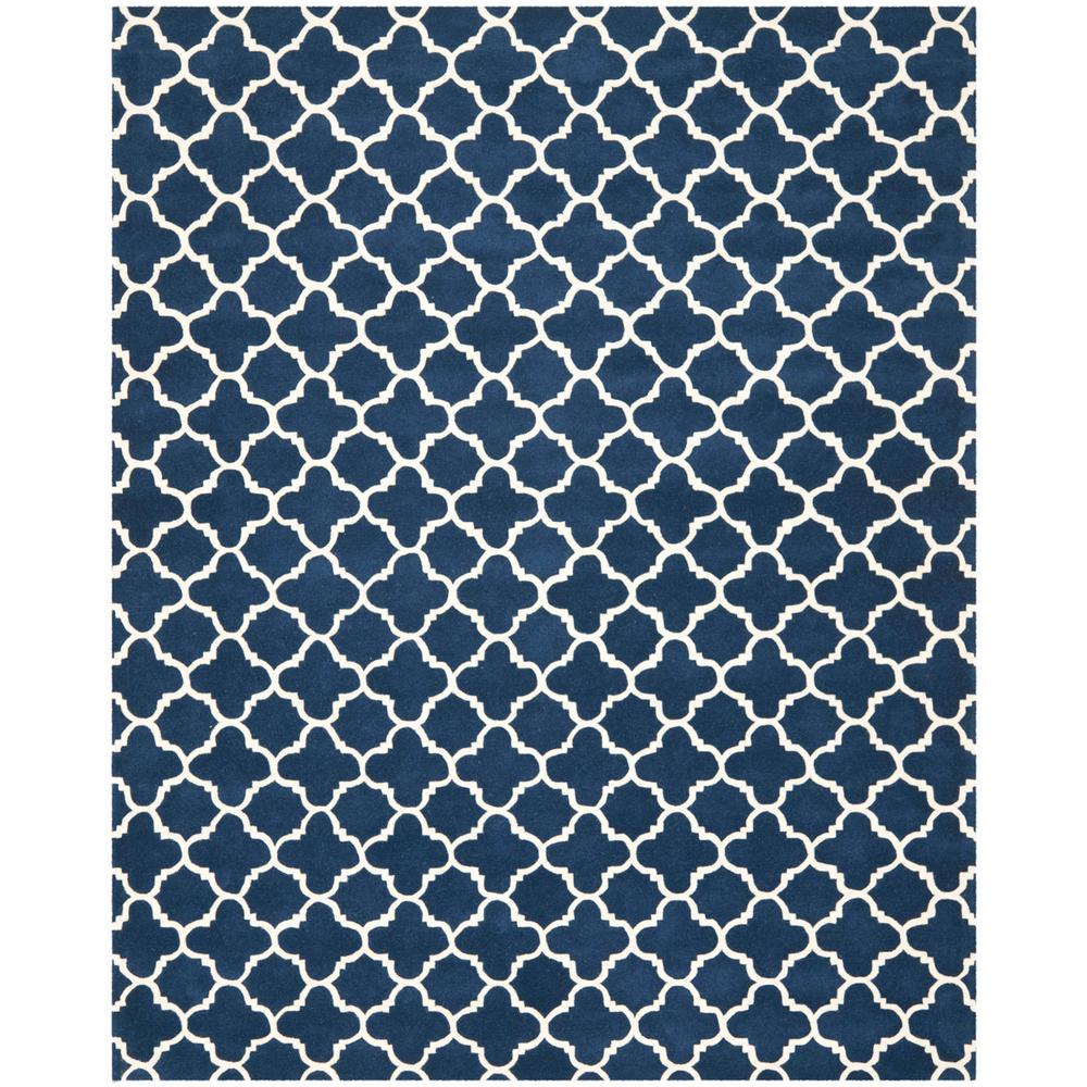 CHATHAM, DARK BLUE / IVORY, 8'-9" X 12', Area Rug, CHT717C-9