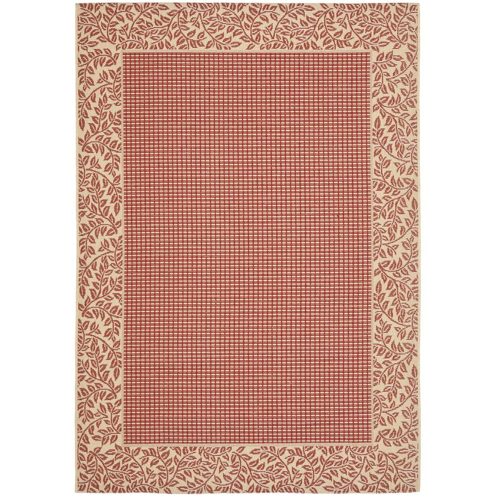 COURTYARD, RED / NATURAL, 4' X 5'-7", Area Rug, CY0727-3707-4